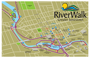 City of Jamestown NY Greater Jamestown Riverwalk Map